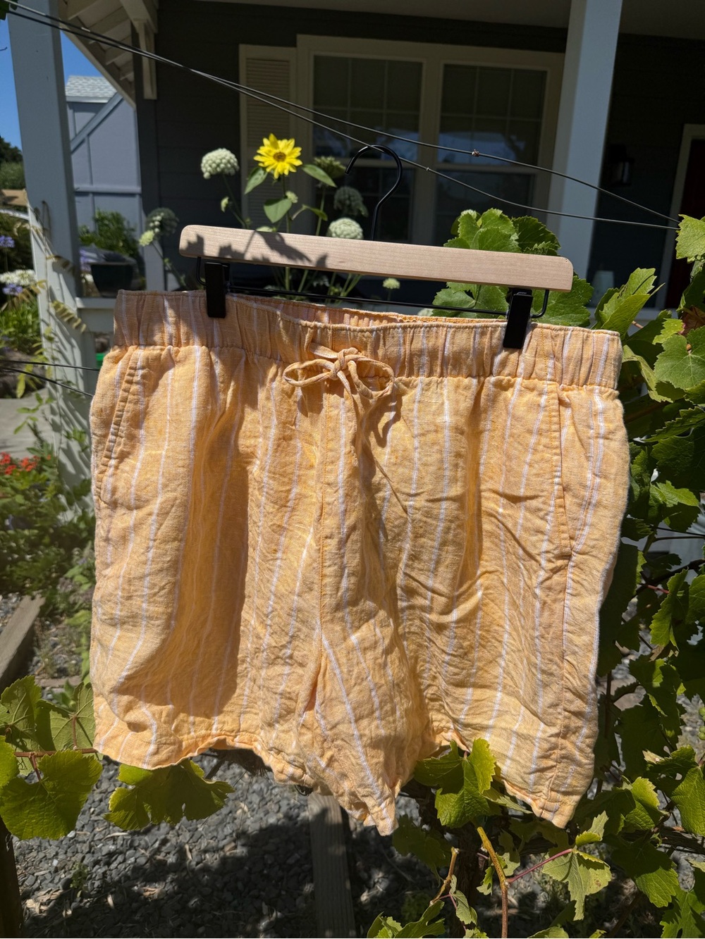 Lands End Orangesicle Striped Women’s Shorts